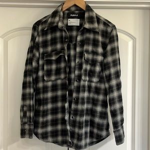 Purple Brand snap flannel